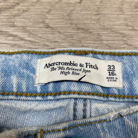 Abercrombie & Fitch The 90s Relaxed High Rise Jeans Women's 33 - Picture 3 of 9